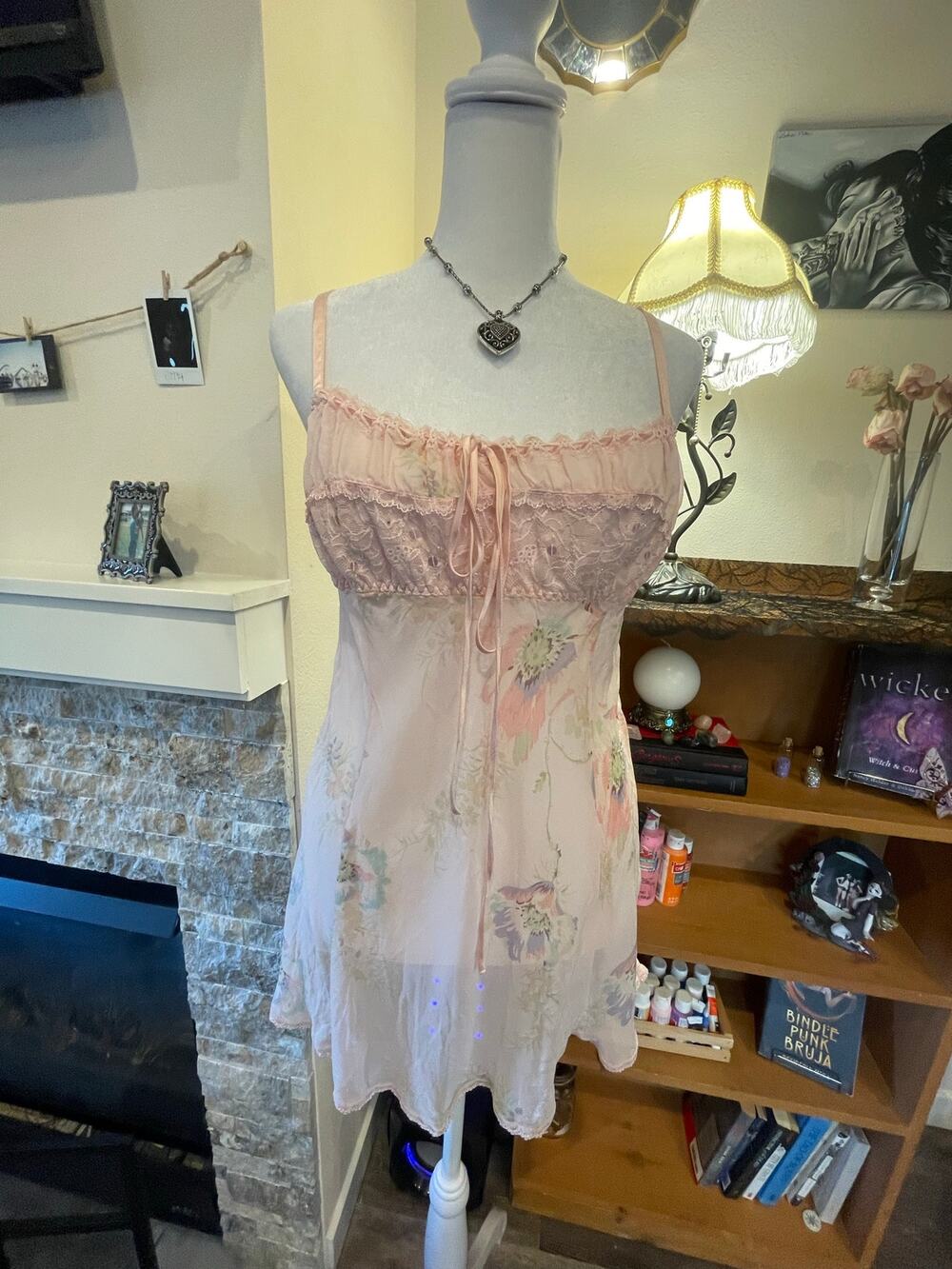 rare victorias secret pink sequin slip